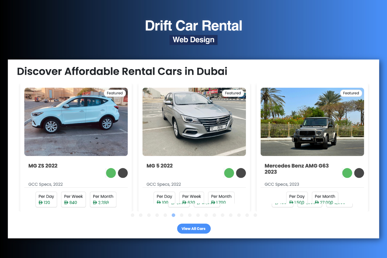 Car Rental Web Design